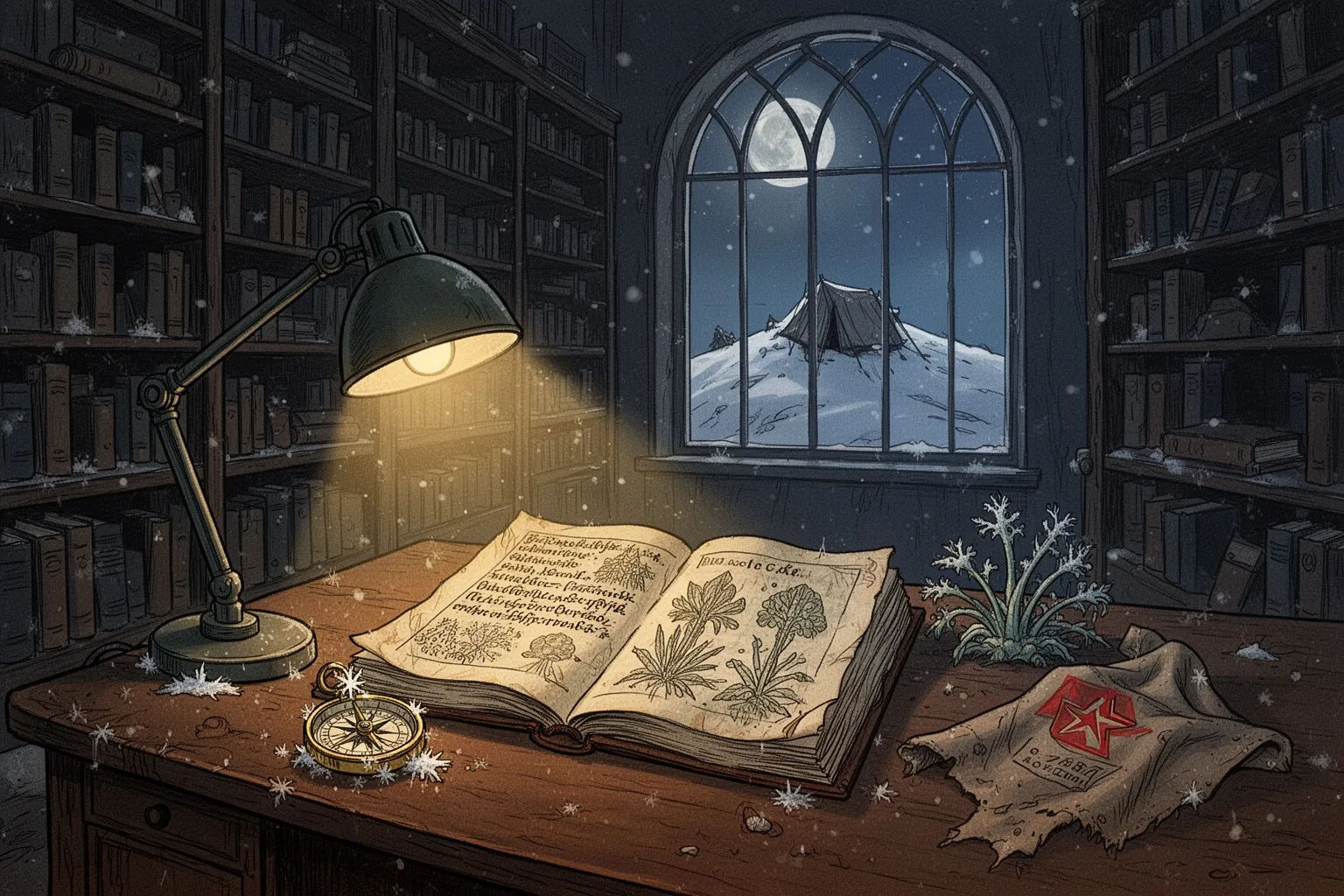 Коллаж из девяти исторических артефактов и сцен, символизирующих неразгаданные научные тайны.